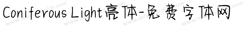 Coniferous Light亮体字体转换